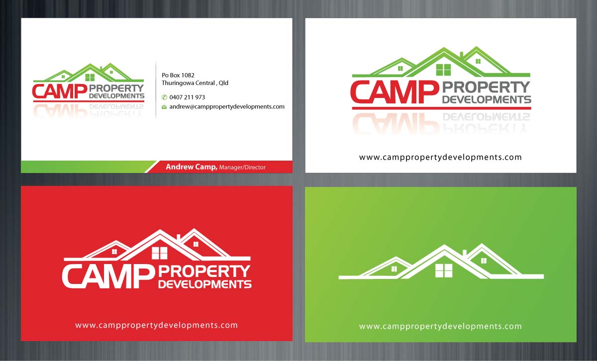 Business Card Design by Sbss for Camp Property developments | Design #1557653
