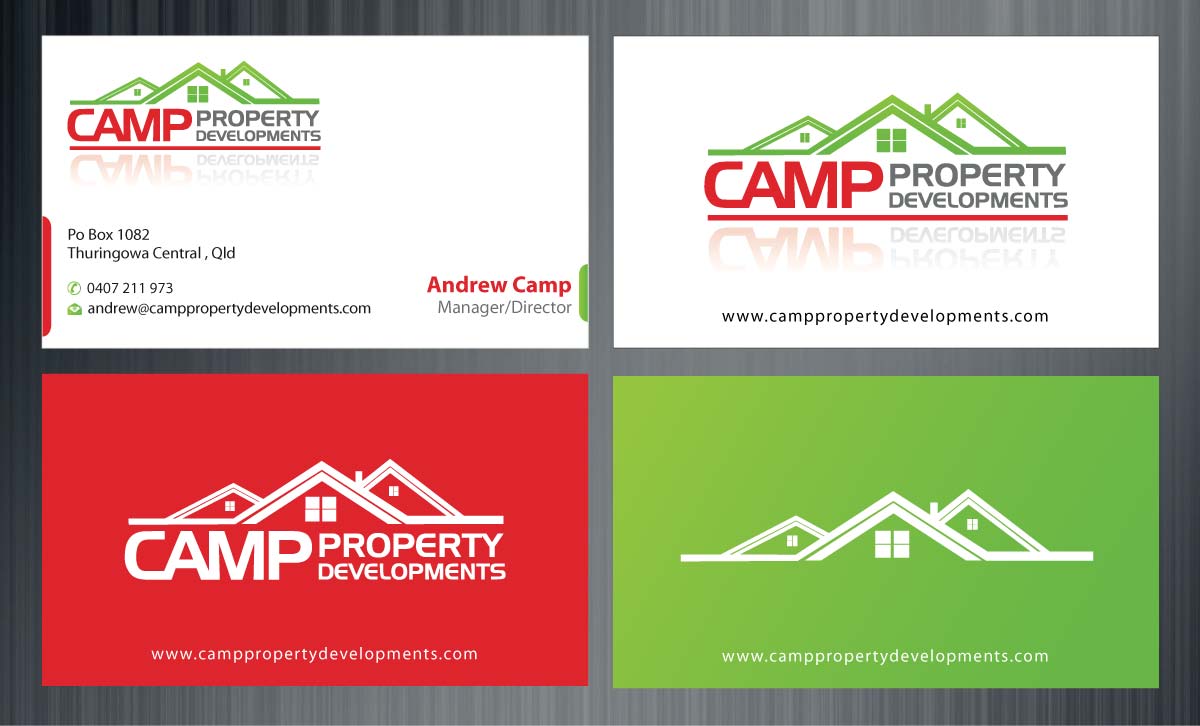 Business Card Design by Sbss for Camp Property developments | Design #1557654