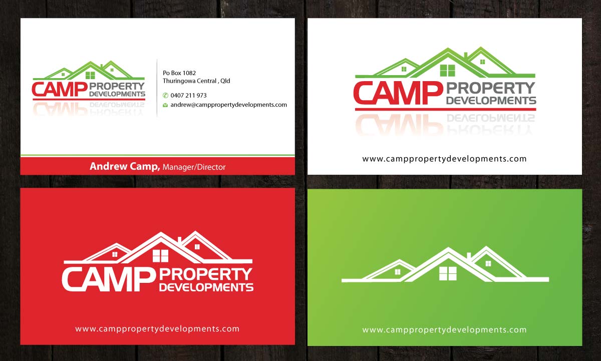 Business Card Design by Sbss for Camp Property developments | Design #1557677