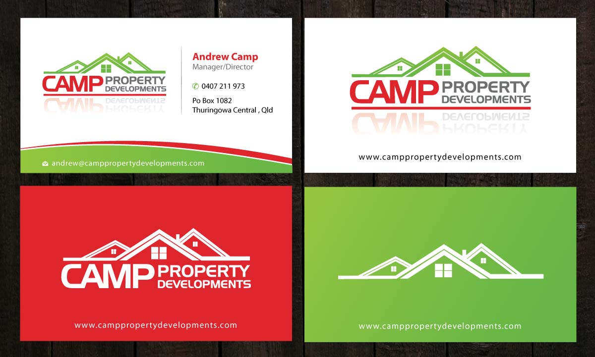 Business Card Design by Sbss for Camp Property developments | Design #1557681
