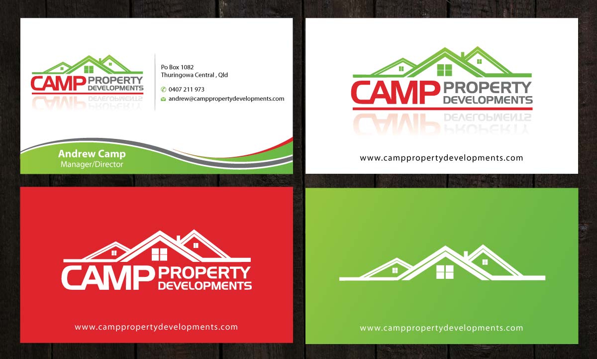 Business Card Design by Sbss for Camp Property developments | Design #1557687