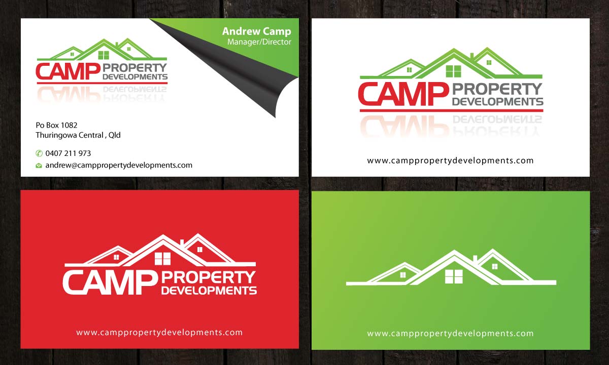Business Card Design by Sbss for Camp Property developments | Design #1557690