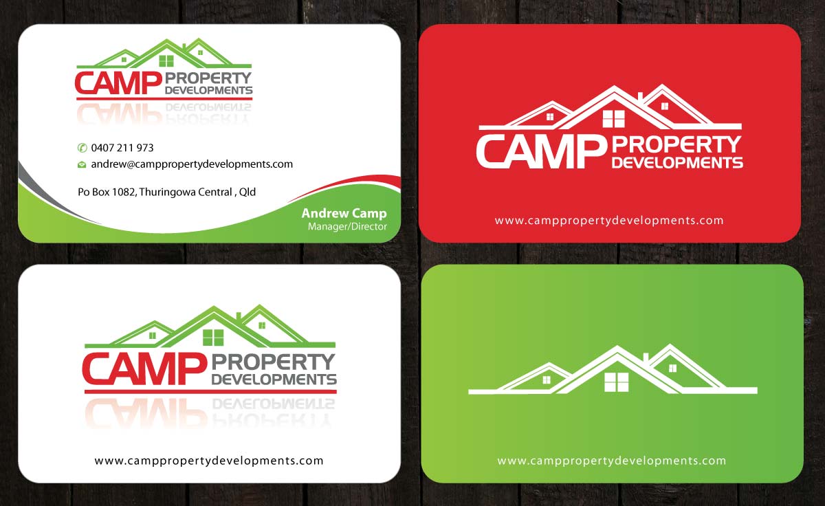 Business Card Design by Sbss for Camp Property developments | Design #1557697
