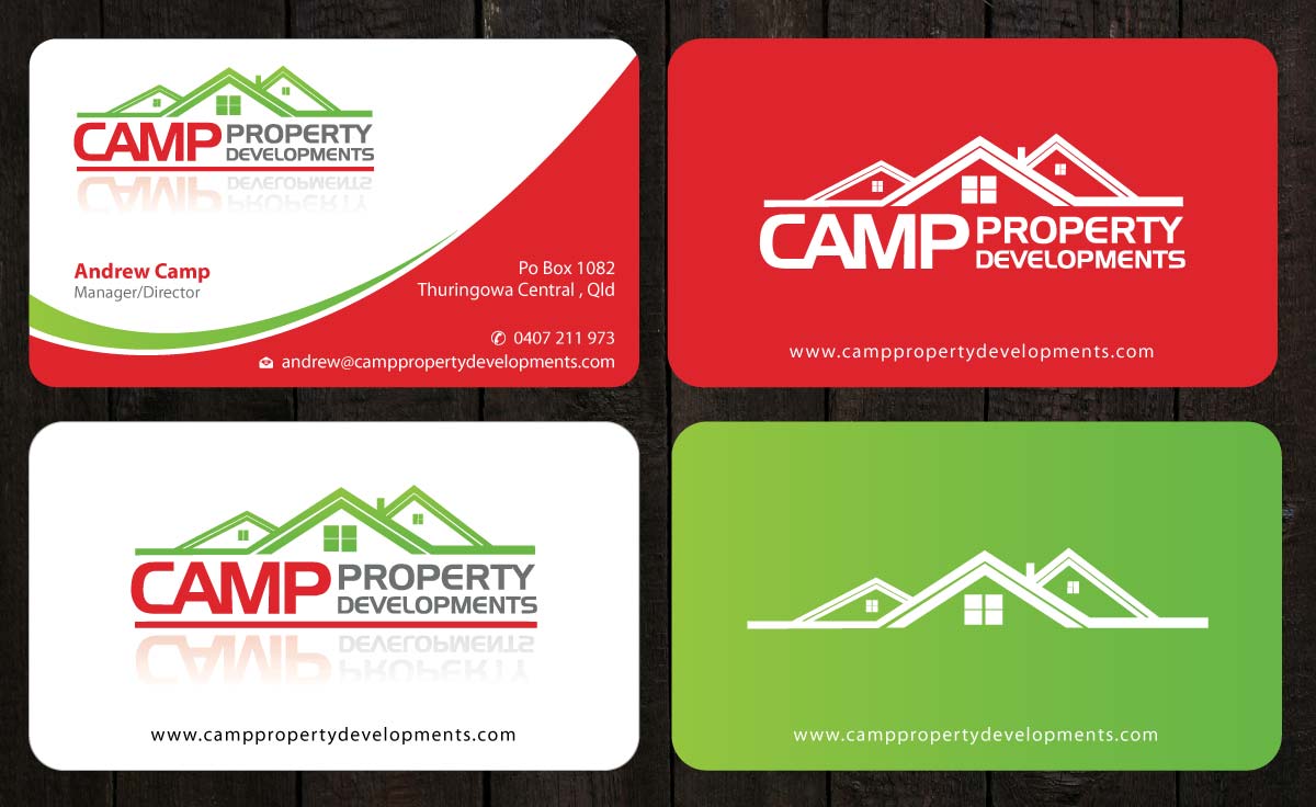 Business Card Design by Sbss for Camp Property developments | Design #1557702