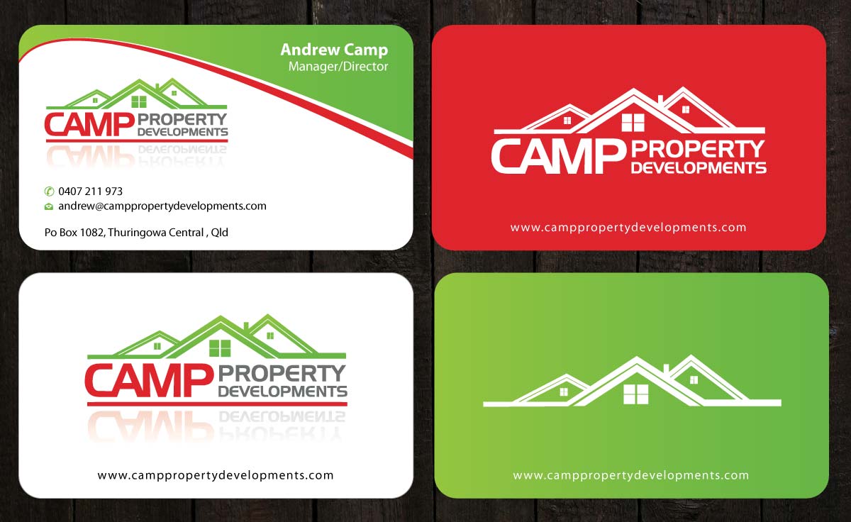 Business Card Design by Sbss for Camp Property developments | Design #1557705