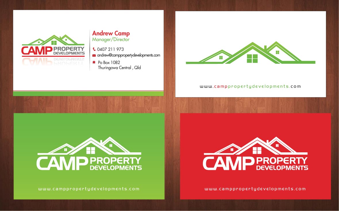 Business Card Design by Sbss for Camp Property developments | Design #1559176