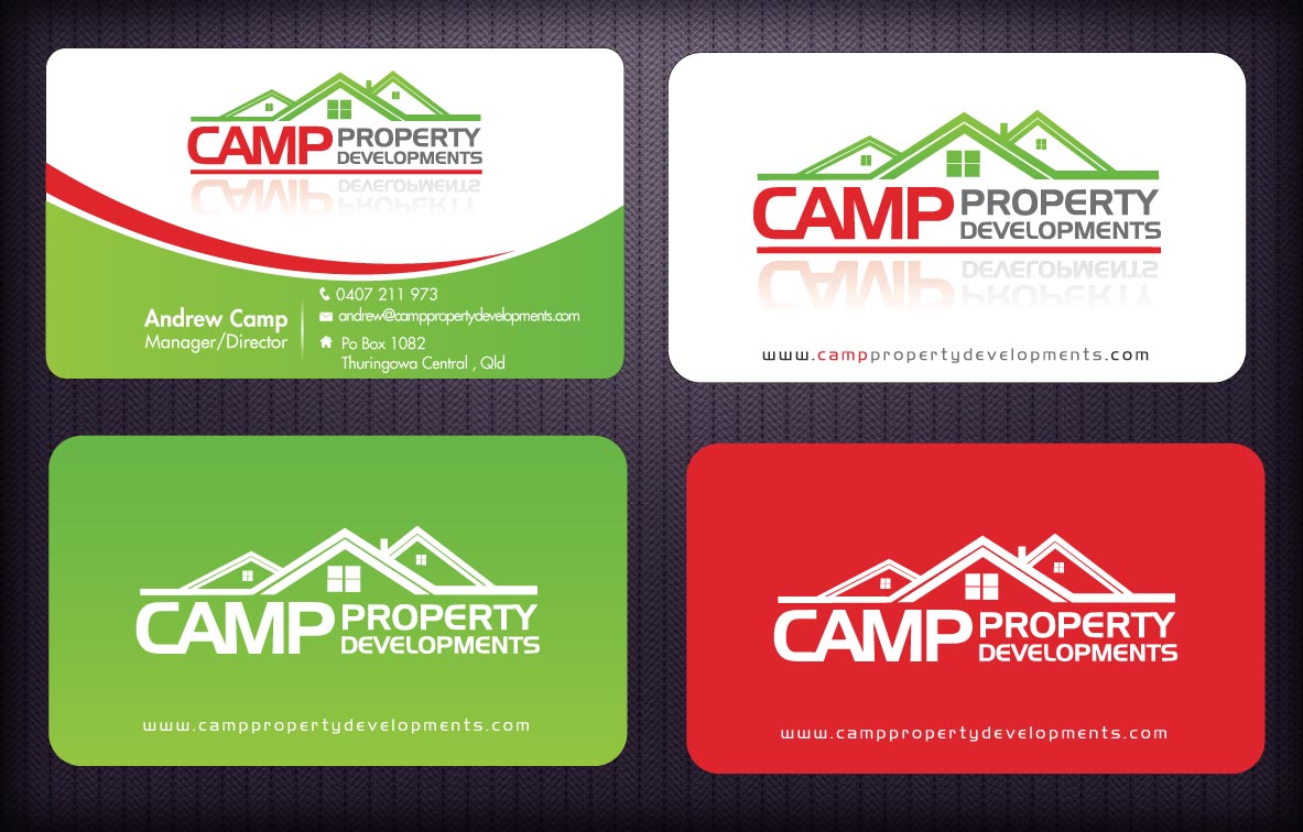 Business Card Design by Sbss for Camp Property developments | Design #1559227