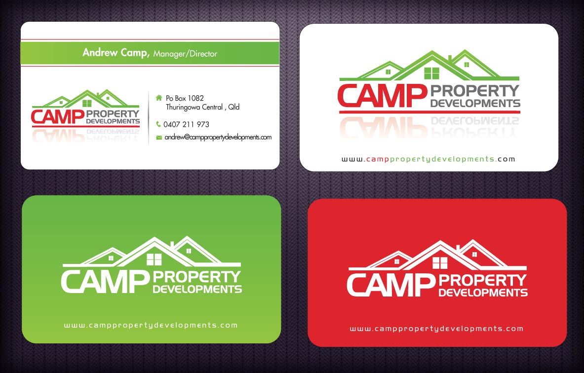 Business Card Design by Sbss for Camp Property developments | Design #1559268