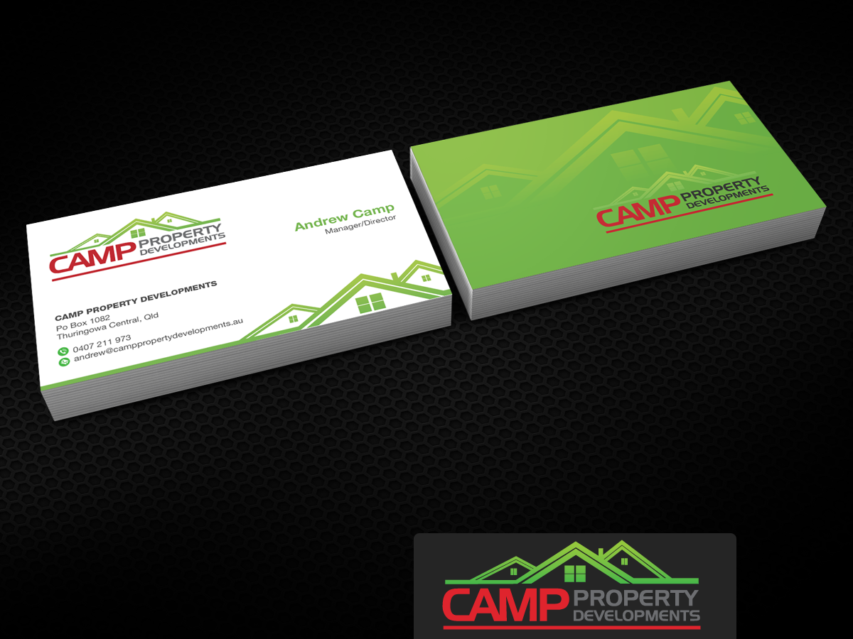 Business Card Design by anxongdzong for Camp Property developments | Design #1558856