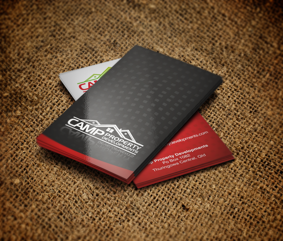 Business Card Design by HYPdesign for Camp Property developments | Design #1560638