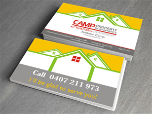Business Card Design by LIZZY LO for Camp Property developments | Design: #1559075