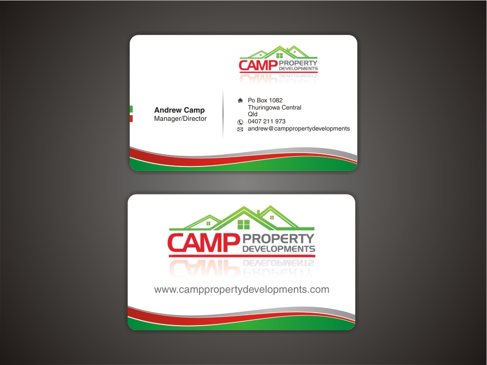 Business Card Design by LogoShop for Camp Property developments | Design #1557261