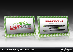 Business Card Design by gekgrfx for Camp Property developments | Design: #1559313