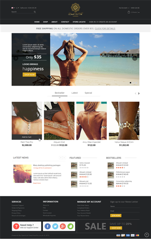 Diseño Web por  Artman para beach so chic | Diseño #5716510