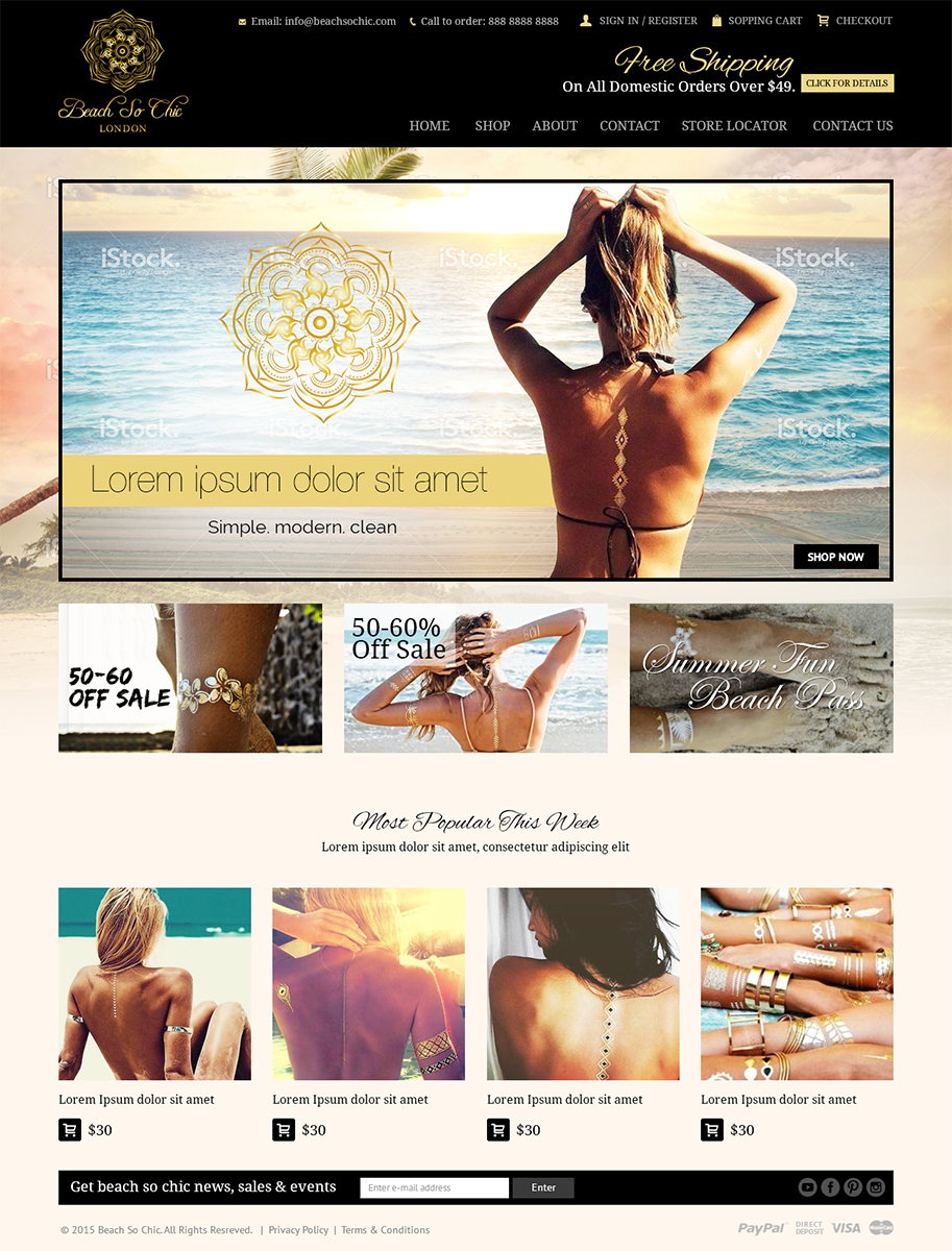 Web Design by RupalTechno for beach so chic | Design #5721176
