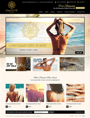 Web Design par RupalTechno pour beach so chic | Design : #5721176