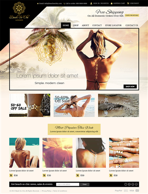 Diseño Web por RupalTechno para beach so chic | Diseño #5721580