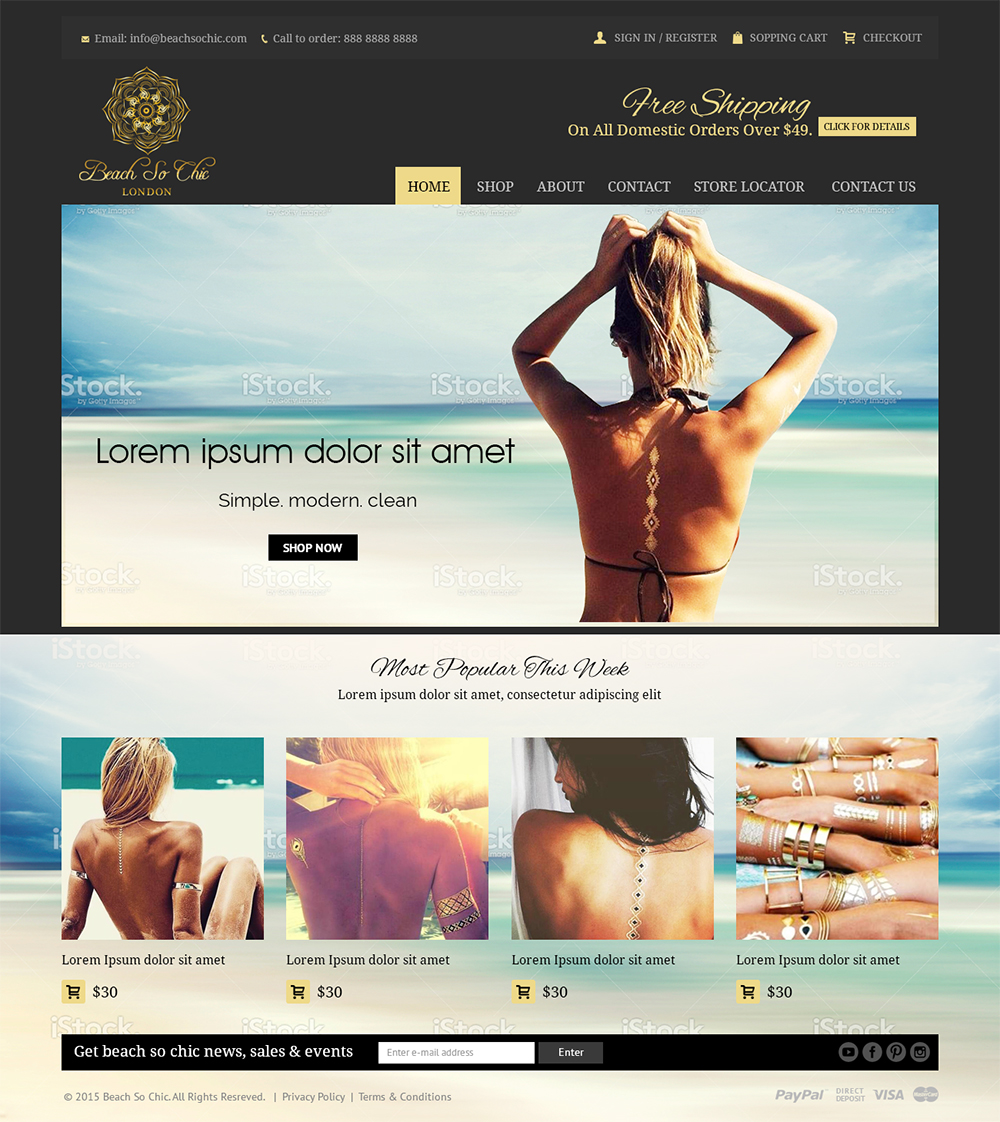 Web Design by RupalTechno for beach so chic | Design #5722056