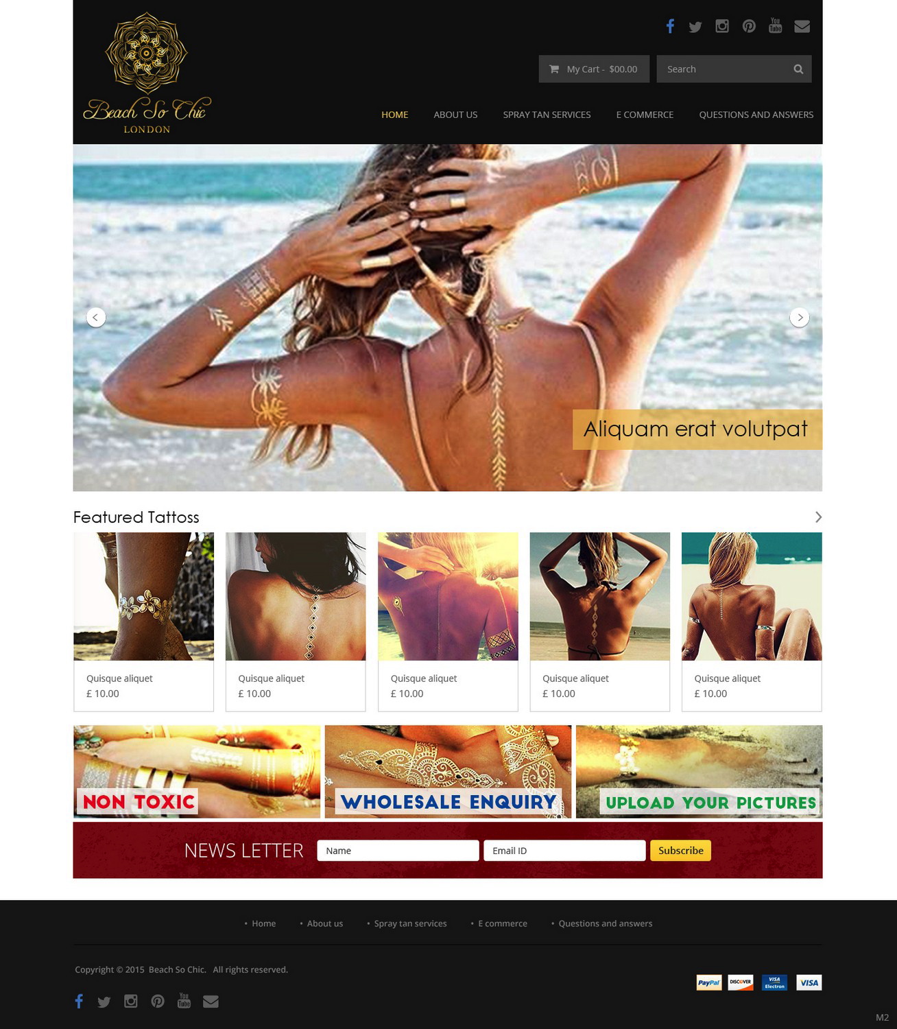 Diseño Web por pb para beach so chic | Diseño #5721177