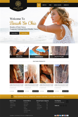 Web Design par OM pour beach so chic | Design : #5707413