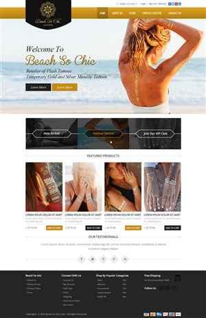 Web Design by OM for beach so chic | Design: #5707438