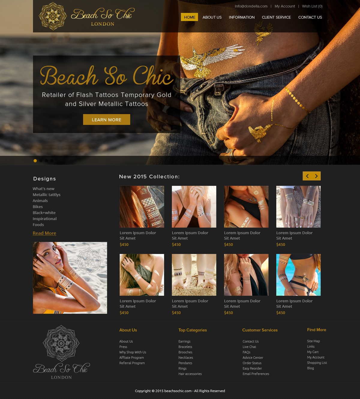 Diseño Web por OM para beach so chic | Diseño #5707454