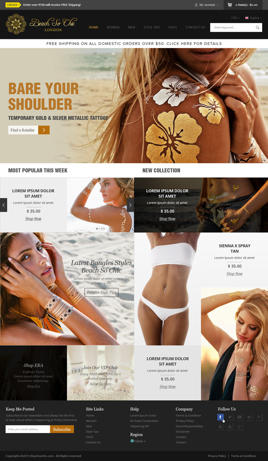 Web Design par OM pour beach so chic | Design #5707461