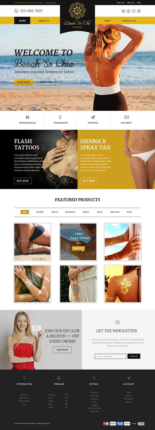 Web Design by OM for beach so chic | Design #5707481
