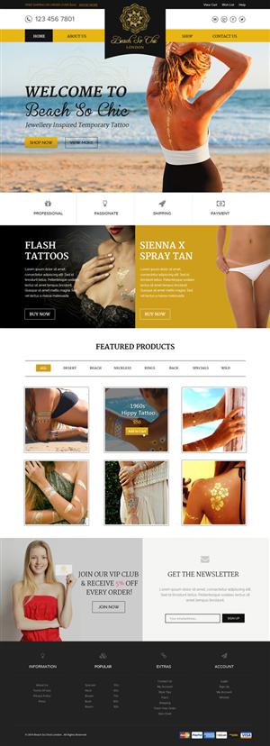 Web Design by OM for beach so chic | Design: #5707481