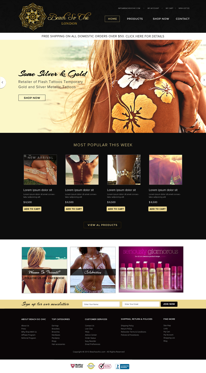 Web Design by OM for beach so chic | Design #5708327