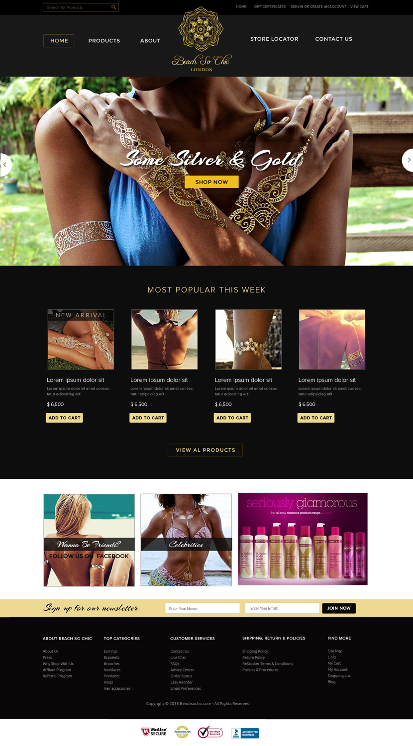 Web Design by OM for beach so chic | Design #5708359