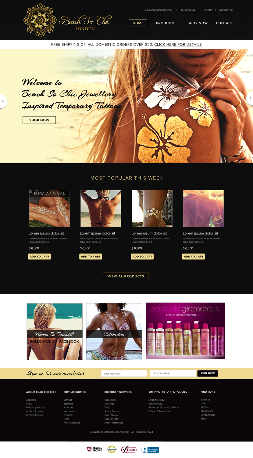 Web Design by OM for beach so chic | Design #5708819