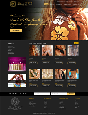 web design needed for jewellery inspired temporary tattoo company | Web-Design von OM