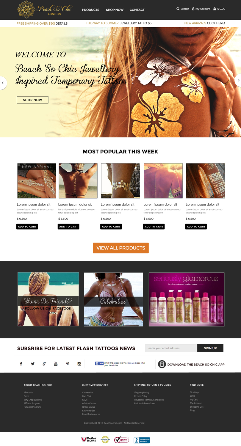 Web Design by OM for beach so chic | Design #5714538