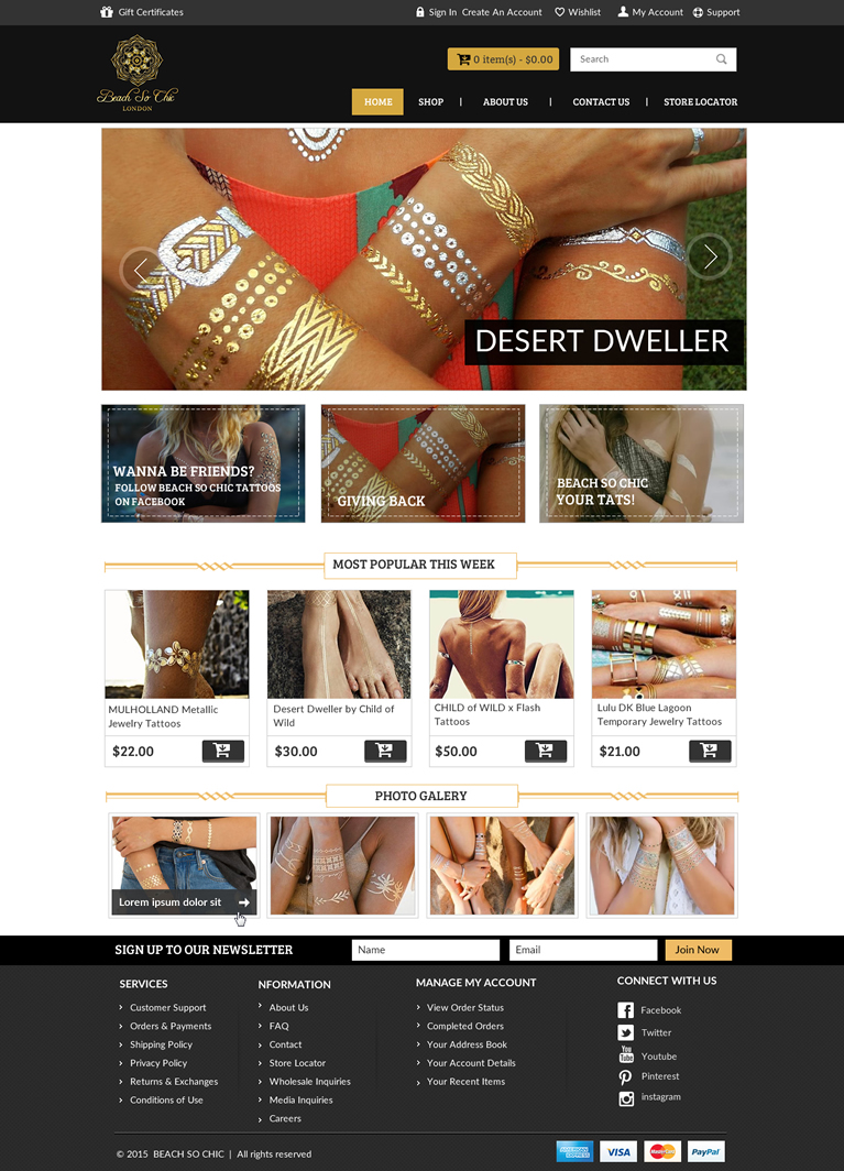 Web Design by newlogic for beach so chic | Design #5709343
