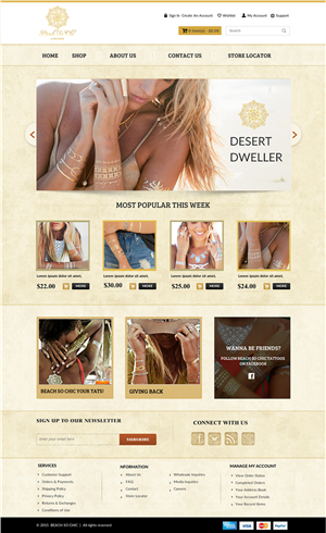 Web Design par newlogic pour beach so chic | Design : #5709347