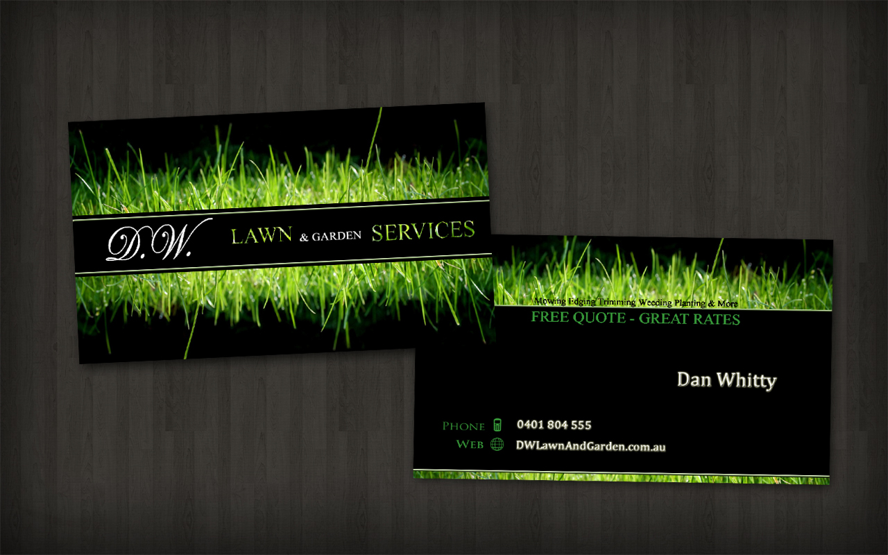 Modern Bold Business Business Card Design For D W Lawn