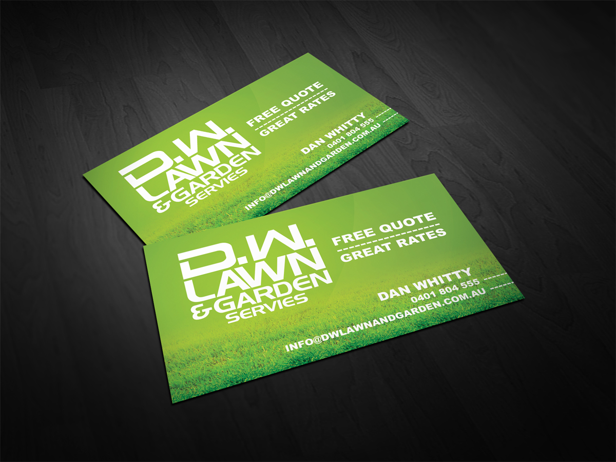 Business Card Design by diRtY.EMM for D.W. Lawn & Garden Services | Design #1557720