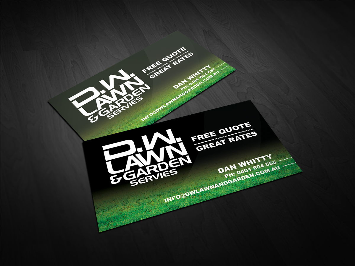 Business Card Design by diRtY.EMM for D.W. Lawn & Garden Services | Design #1557962