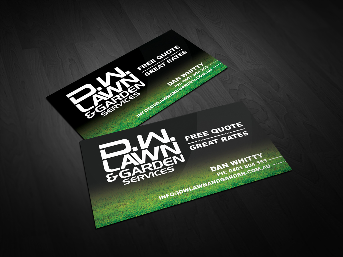 Business Card Design by diRtY.EMM for D.W. Lawn & Garden Services | Design: #1560463