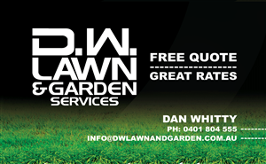 Business Card Design by diRtY.EMM for D.W. Lawn & Garden Services | Design: #1569851