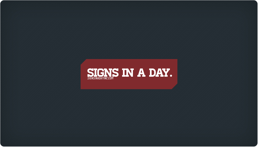 Business Card Design by Liam Annis for signs in a day | Design #1558022