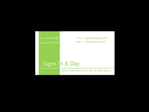 Visitenkarten-Design von Mogha Ritesh für signs in a day | Design: #1557825