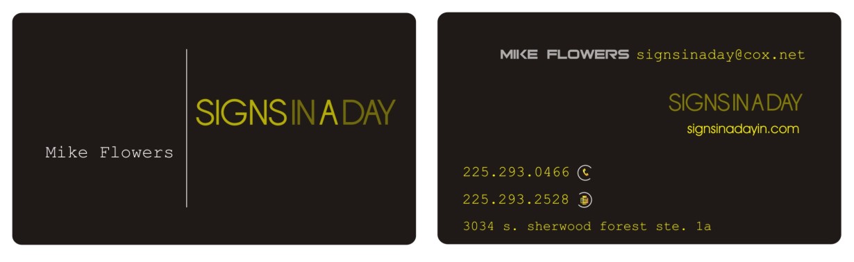 Visitenkarten-Design von chemobali für signs in a day | Design #1561171