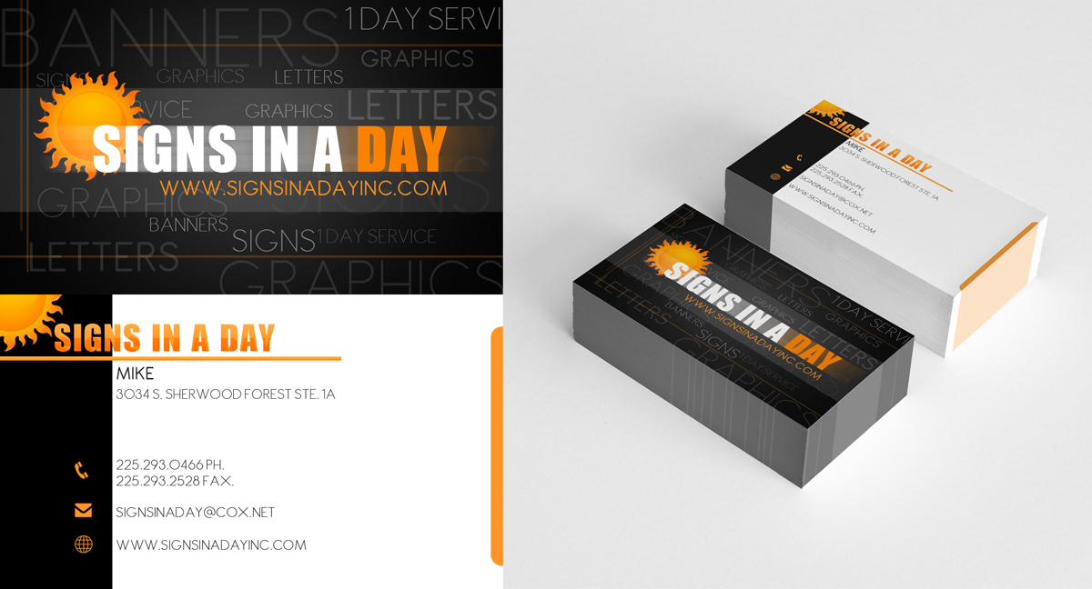 Visitenkarten-Design von deadPixel für signs in a day | Design: #1564113