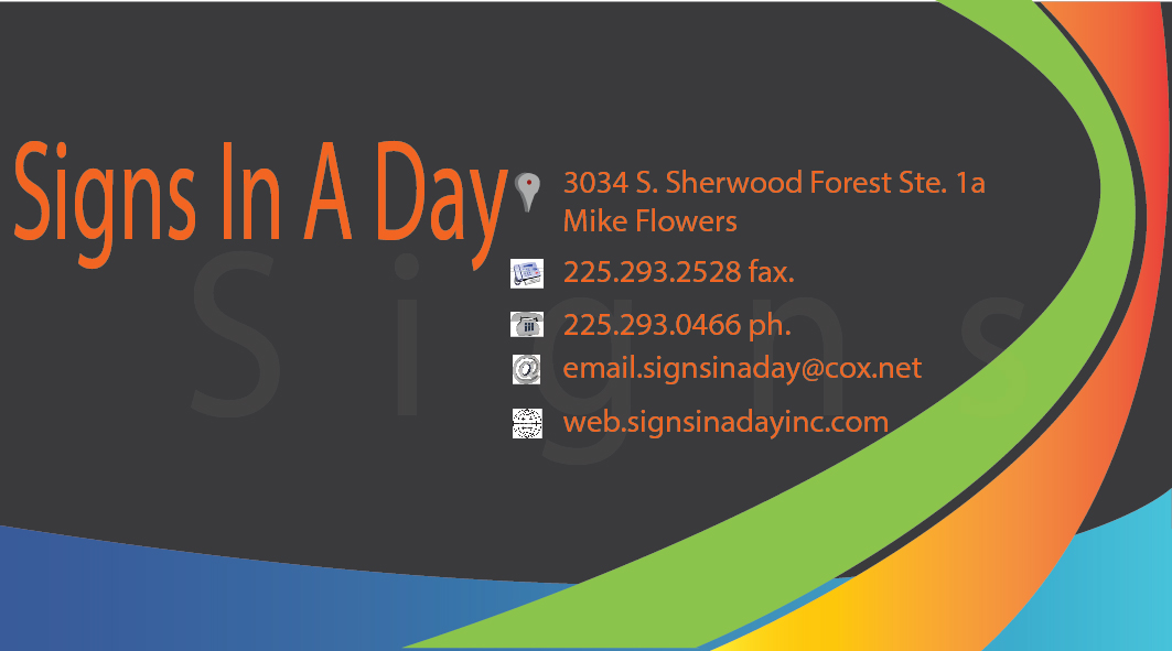 Business Card Design by arch_mahfuz for signs in a day | Design #1563374