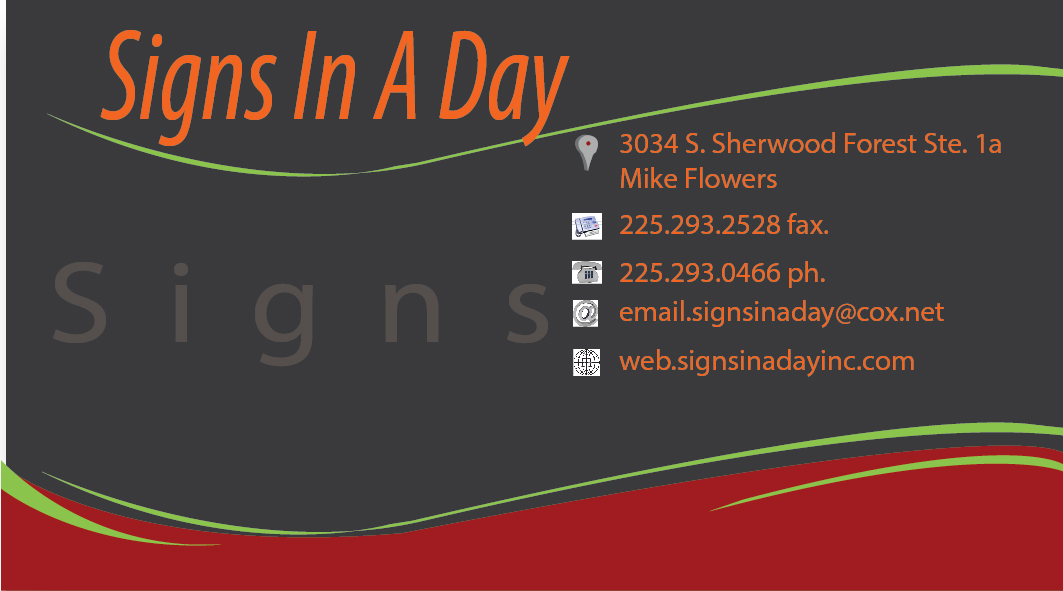 Business Card Design by arch_mahfuz for signs in a day | Design #1563438