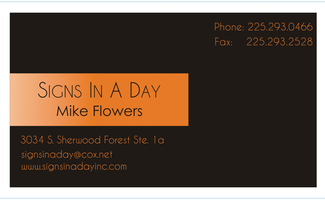 Visitenkarten-Design von create für signs in a day | Design #1559784