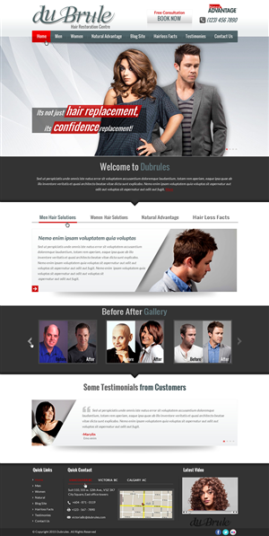 Hair Restoration Center needs a new classy clean professional look for a new website.  | Diseño Web por Sbss