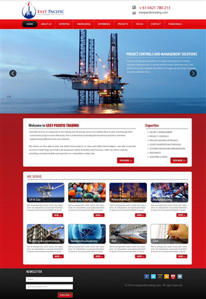 Web Design by saroshdurrani for East Pacific Trading Pty. Ltd. | Design: #5841677